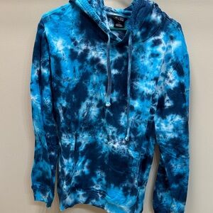 Blue Tie-Dye Hoodie for Men